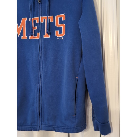 New York Mets Fanatics Royal Blue Full Zip Hoodie Sweatshirt‎ Jacket Medium - Picture 4 of 9